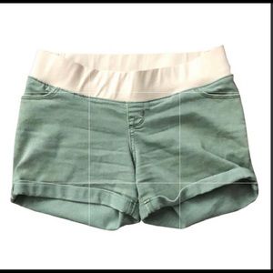 Maternity olive green shorts